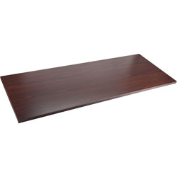 Lorell Adjustable Height Tabletop, 24 in x 60 in x 1 in, Mahogany
