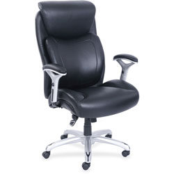 Lorell Big & Tall Chair w/Flexible Air Technology,400 lb. Capacity, 28-3/4 in x 31-1/4 in x 49 in, Black