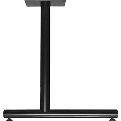 Lorell C-Leg Table Base with Glides, Black