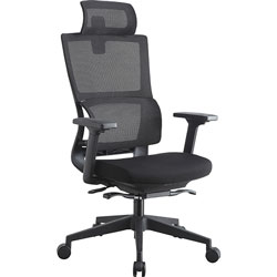 Lorell Chair, Lumbar Support, 28-1/2 inWx28-1/2 inLx51 inH, Black