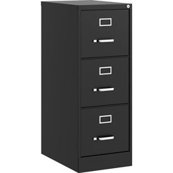 Lorell Commercial-Grade Vertical File - 15 in x 22 in x 40.2 in - 3 x Drawer(s) for File - Letter - Vertical - Ball-bearing Suspension, Removable Lock, Pull Handle, Wire Management - Recycled