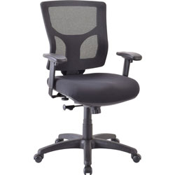 Lorell Conjure Swivel/Tilt Task Chair, Fabric Seat, White, 25.6 in x 26.4 in Depth x 40.3 in Height, 1 Each