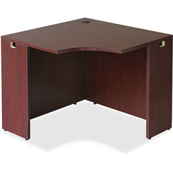 Lorell Corner Desk, 36 in x 42 in x 29-1/2 in, Mahogany