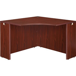 Lorell Corner Desk, 42 in x 42 in x 24 in x 29-1/2 in, Mahogany