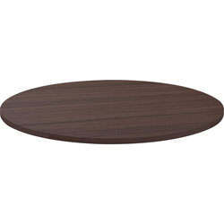 Lorell Espresso Laminate Conference Table, Espresso Round Top, 1 in Table Top Thickness x 48 in Table Top Diameter, Assembly Required