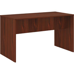 Lorell Essentials Laminate Standing Height Table, 72 in x 36 in x 41.3 in, Band Edge, Material: Polyvinyl Chloride (PVC) Edge, Finish: Mahogany Laminate Surface
