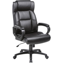 Lorell Executive Chair, High-Back, 29 inWx28-1/2 inLx46 inH, Black