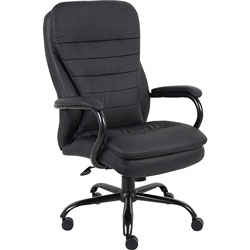 Lorell Executive Chair, Dbl Cushion, 33-1/2 in x 31 in x 45-1/2 in, Black