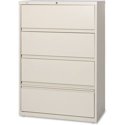 Lorell Lateral File, RCD, 4-Drawer, 36 in x 18-5/8 in x 52-1/2 in, Putty