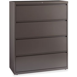Lorell Lateral File, 4-Drawer, 42 inx18-5/8 inx52-1/2 in, Medium Tone