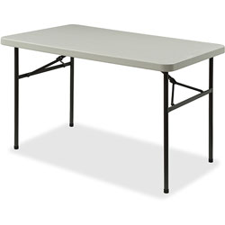Lorell Light Duty Banquet Table, 450 lb. Capacity, 48 in x 24 in x 29 in, Platinum/Gray