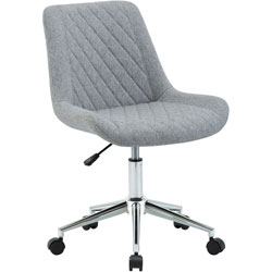 Lorell Low Back Office Chair - Gray Plywood, Fabric Seat - Gray Plywood, Fabric Back - Low Back - 1 Each