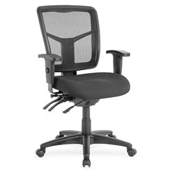 Lorell Mid-Back Seat Slider Chair, 25 inx25 inx40-1/2 in, Black