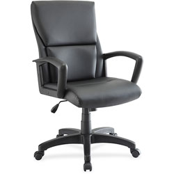 Lorell Midback Executive Chair, 27-1/4 in x 28-1/4 in x 47-1/2 in, Black