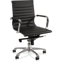 Lorell Modern Mid Back Chair, 25 in x 26 in x 38 in, Black
