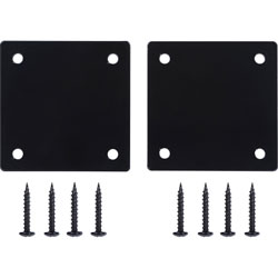 Lorell Mounting Plate for Modular Device - Black - 2 Pack