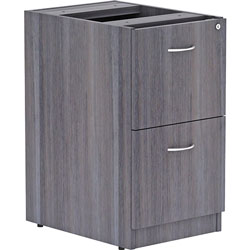 Lorell Pedestal, F/F, Unfin Top, 16 inx22 inx28-1/4 in, Weathered Charcoal