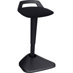 Lorell Pivot Chair, Height-Adjust, 16-1/7 in x 15-3/8 in x 26-3/4 in-36 in, Black