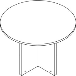 Lorell Prominence Round Laminate Conference Table - 29 in , 1 in Top, 0.1 in Edge - Material: Laminate Surface, Particleboard, Thermofused Melamine (TFM) - Finish: Gray