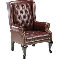 Lorell Queen Anne Side Chair, 29"x30"x39-1/2", Burgundy