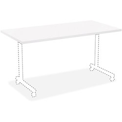 Lorell Rectangular Tabletop, 24 in x 60 in, White