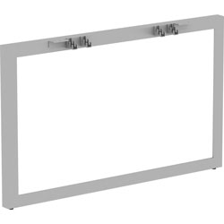 Lorell Relevance Series Wide Side Leg, 45.5 in x 4 in x 28.5 in, Material: Metal Frame, Finish: Silver, Powder Coated