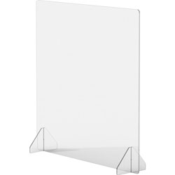 Lorell Social Distancing Barrier, 30 in x 7 in Depth x 30 in Height, 1 Each, Clear, Acrylic