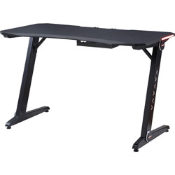 Lorell Standard Ergonomic Gaming Desk, 47 inx 23.75 in Table Top Depth, 29 in Height, Assembly Required, Black