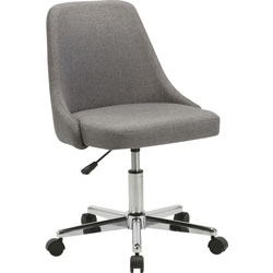 Lorell Task Chair, 22.5 in x 24.4 in x 31.5 in, Material: Fabric, Chrome Base, Finish: Gray