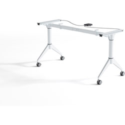 Lorell Training Table Base - White Folding Base - 2 Legs - 29.50 in, - Assembly Required