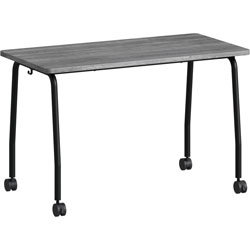 Lorell Training Table Laminated Top, 29.50 in x 23.63 inx 1 in Table Top Thickness, 47.25 in Height, Weathered Charcoal