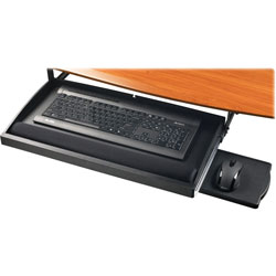 Lorell Underdesk Keyboard Drawer, Gel Rest, 22-1/2 inx11-3/4 in, Black