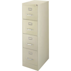 Lorell Vertical File, 22 in Deep, Comm, 4-Drawer, 15 in x 22 in x 52 in, PY