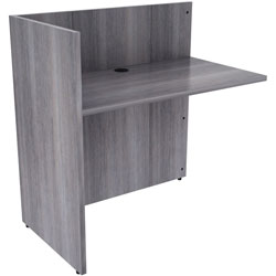 Lorell Weathered Charcoal Laminate Desking - 1 in Top, 42 in x 24 in x 41.5 in - Material: Laminate - Finish: Weathered Charcoal