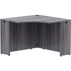 Lorell Weathered Charcoal Laminate Desking, 42 in x 24 in x 29.5 inDesk, 1 in Top, Material: Polyvinyl Chloride (PVC) Edge, Finish: Weathered Charcoal Laminate