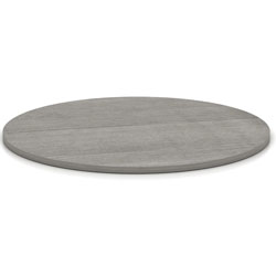 Lorell Weathered Charcoal Round Conference Table, Weathered Charcoal Laminate Round Top, 1 in Table Top Thickness x 42 in Table Top Diameter, Assembly Required