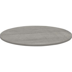 Lorell Weathered Charcoal Round Conference Table, Weathered Charcoal Laminate Round Top, 1 in Table Top Thickness x 48 in Table Top Diameter, Assembly Required