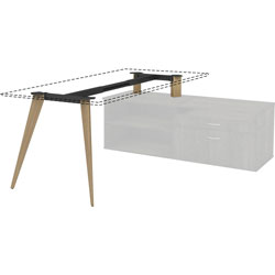 Lorell Wood Frame, Adjustable, f/30 in L-shape Desk, 60-72 inWx30 inD, Natural
