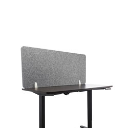 Lumeah Desk Screen Cubicle Panel and Office Partition Privacy Screen, 54.5 x 1 x 23.5, Polyester/Nylon, Gray