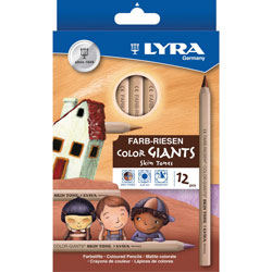 LYRA Color Pencils,Hexagon, 6.25mm Core,12/ST,Skin Tones