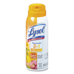 Lysol 2 in 1 Disinfectant Spray III, Tropical Breeze, 10 oz Aerosol Spray, 6/Carton