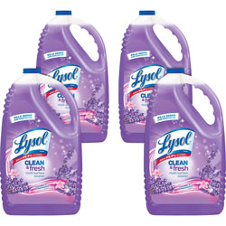 Lysol Clean and Fresh Multi-Surface Cleaner, Lavender and Orchid Essence, 144 oz Bottle, 4/Carton