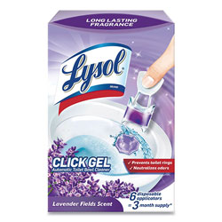 Lysol Click Gel Automatic Toilet Bowl Cleaner, Lavender Fields, 6/Box, 4 Boxes/Carton