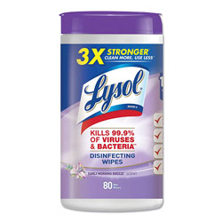 Lysol Disinfecting Wipes, 7 x 8, Early Morning Breeze, 80 Wipes/Canister, 6 Canisters/Carton