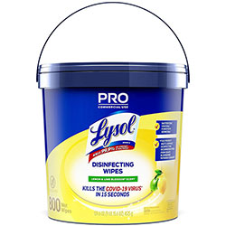 Lysol Professional Disinfecting Wipe Bucket, 6 x 8, Lemon and Lime Blossom, 800 Wipes/Bucket