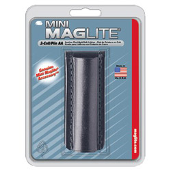 Maglite® Plain Black Leather Holster for Aa Mini M
