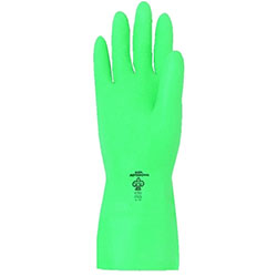 Mapa Professional StanSolv AF-18 Gloves, Flat Cuff, Flocked Lined, Size 10, Green