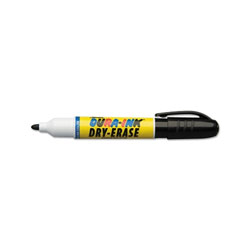 Markal Dura-Ink Dry Erase Markers, Black, 1/8 in, Felt