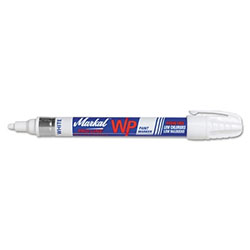 Markal PRO-LINE WP Paint Markers, 1/8 in Tip, Medium, White
