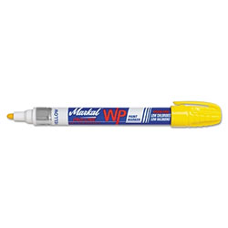 Markal PRO-LINE WP Paint Markers, 1/8 in Tip, Medium, Yellow